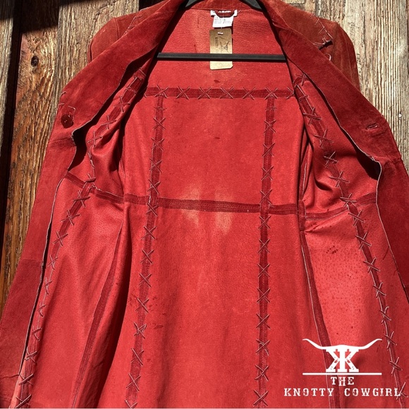 Wet Seal Red Suede Jacket Sz SS-mana - Picture 4 of 4